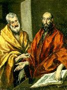 El Greco apostlarna petrus och paulus painting